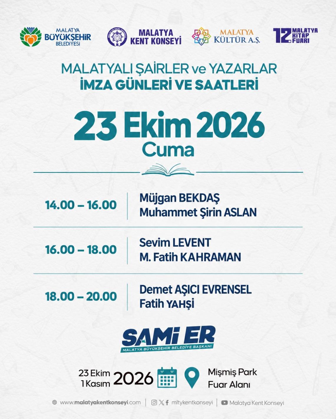 Malatyalı Şairler ve Yazarlar İmza Günleri - 1.Gün
