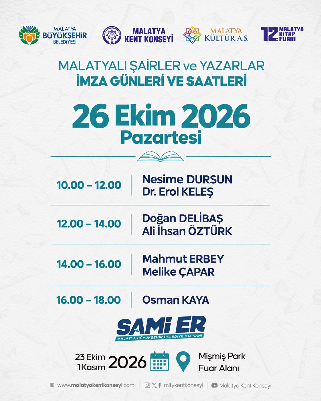 Malatyalı Şairler ve Yazarlar İmza Günleri - 4.Gün