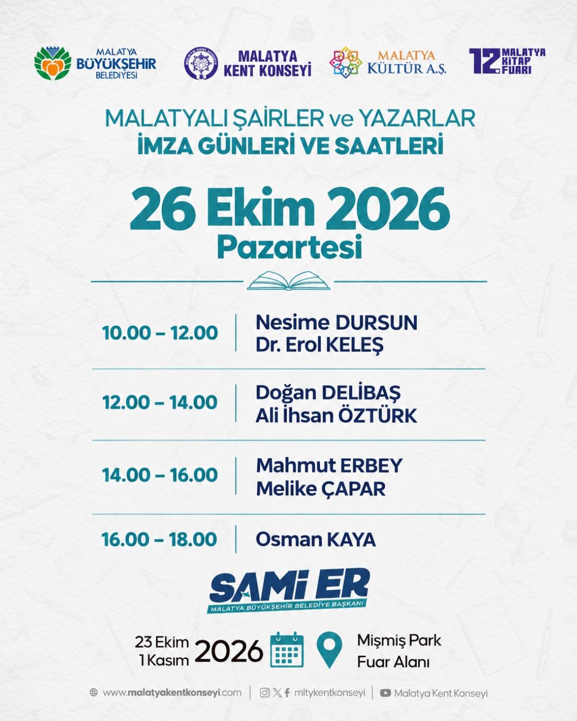 Malatyalı Şairler ve Yazarlar İmza Günleri - 4.Gün