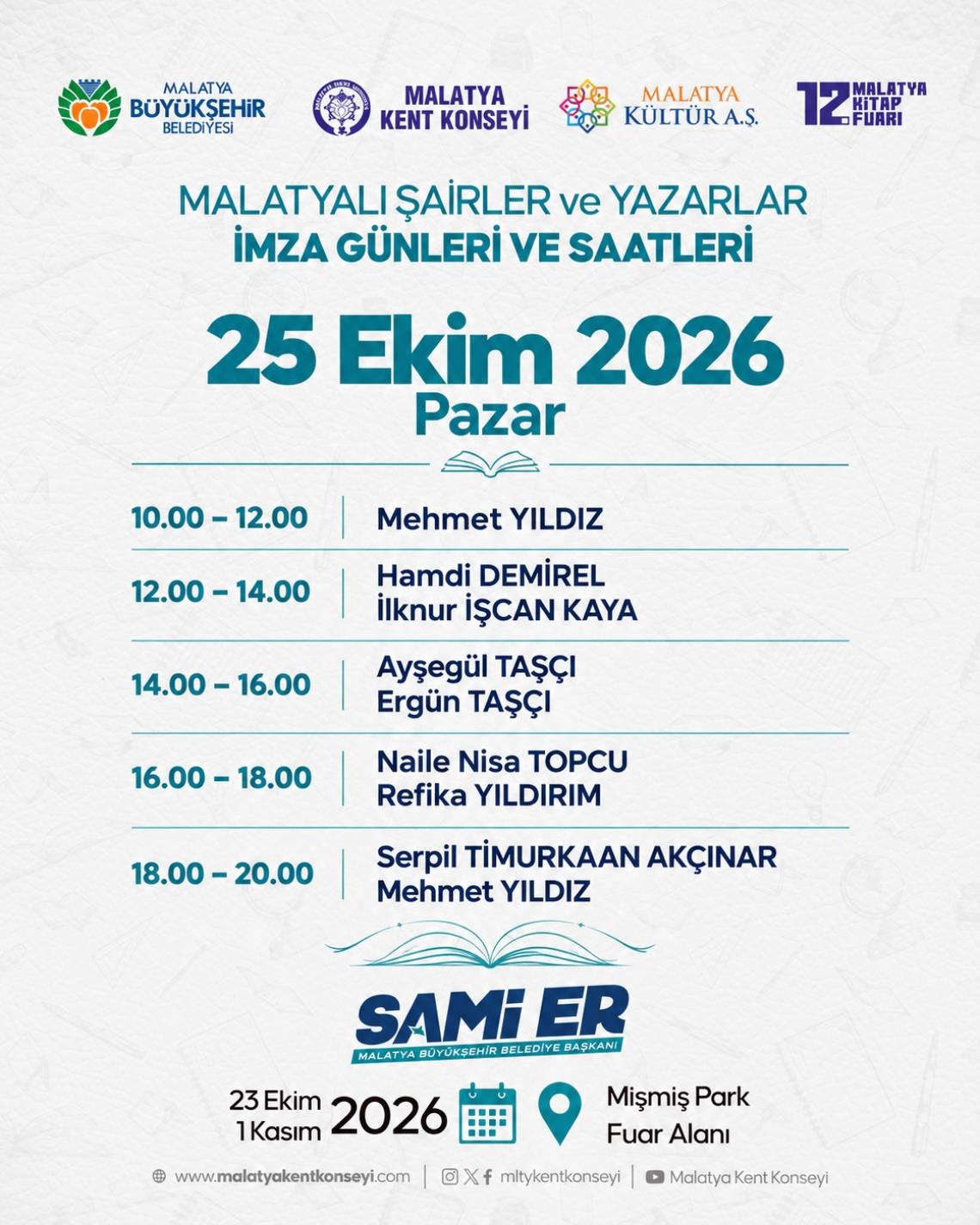 Malatyalı Şairler ve Yazarlar İmza Günleri - 3.Gün