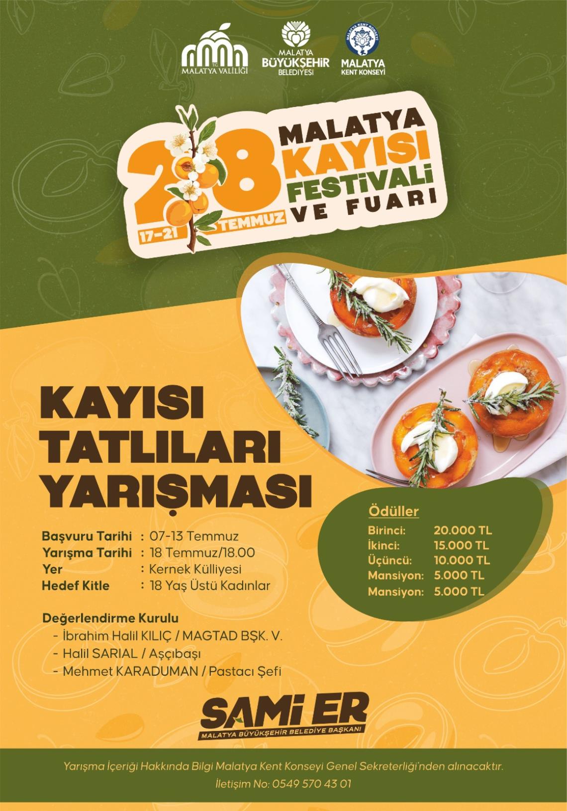 Malatya'nın Eşsiz Lezzetleri "Kayısı Tatlıları Yarışması’nda” Buluşuyor
