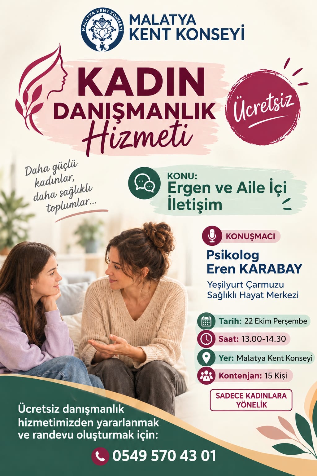 Kadın Danışmanlık Hizmeti "Ergen ve Aile İçi İletişim"