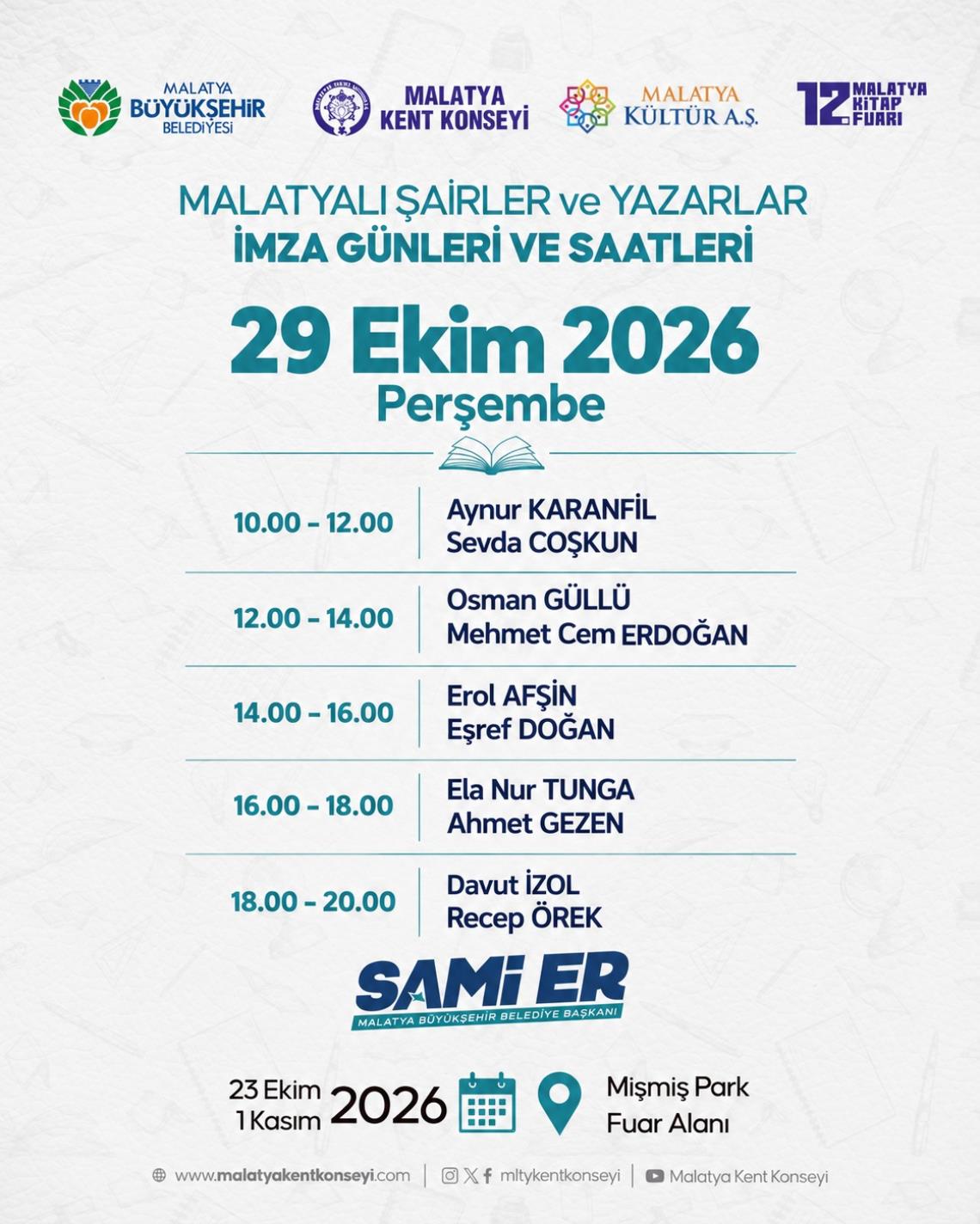 Malatyalı Şairler ve Yazarlar İmza Günleri - 7.Gün